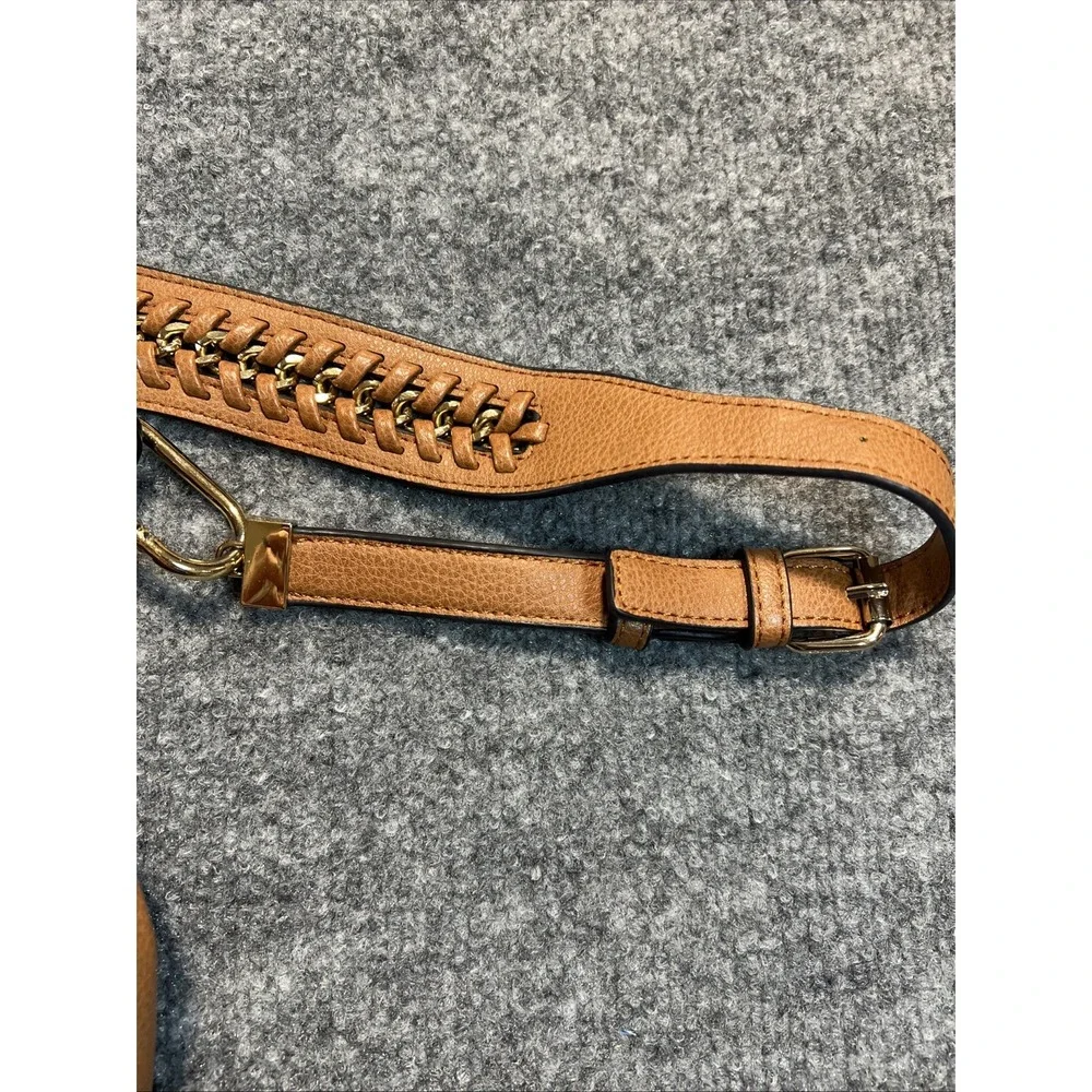 ALDO Cognac Brown Hobo Shoulder Bag with Braided Chain Strap